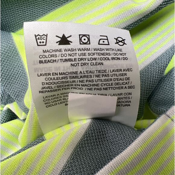 NIKE GOLF Tour Performance Dri-Fit Polo Shirt Logo Striped Green Mens Size M - Picture 10 of 11